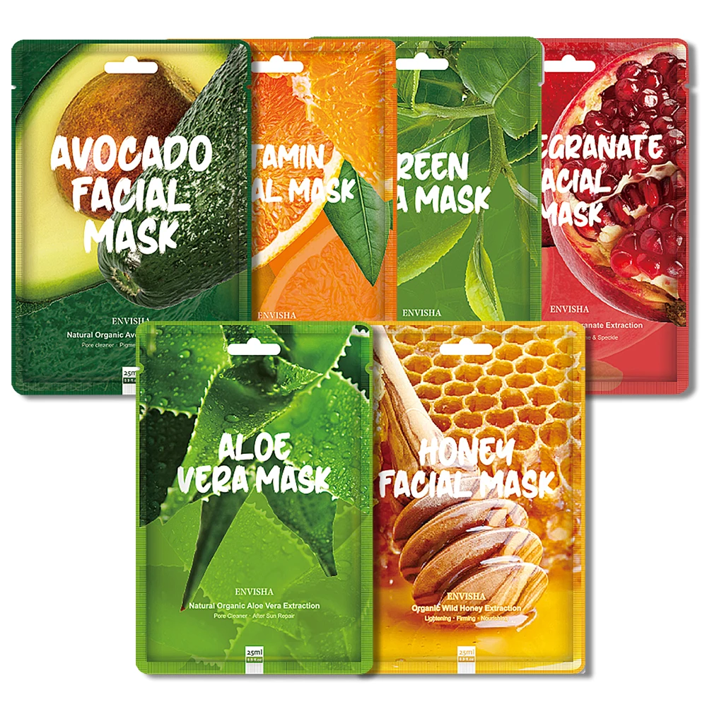 

Fruit FaceMask Skin Care Organic Vitamin C Sheet Mask Form and Face Use Moisturizing Korean Facial Mask