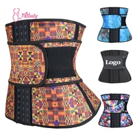 

Floral Big Hook Woman Corset Latex Waist Trainer With Belt