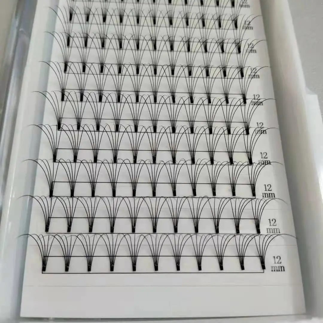 

Hot selling Dark Black Premade Volume fans premade fans Eyelash Extensions 3D 4D 5D 0.10