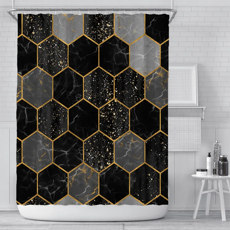 

Digital Printed Cortinas Ducha, Flame Retardant Polyest Shower Curtain Waterproof Polyester Modern Eco-friendly Stocked