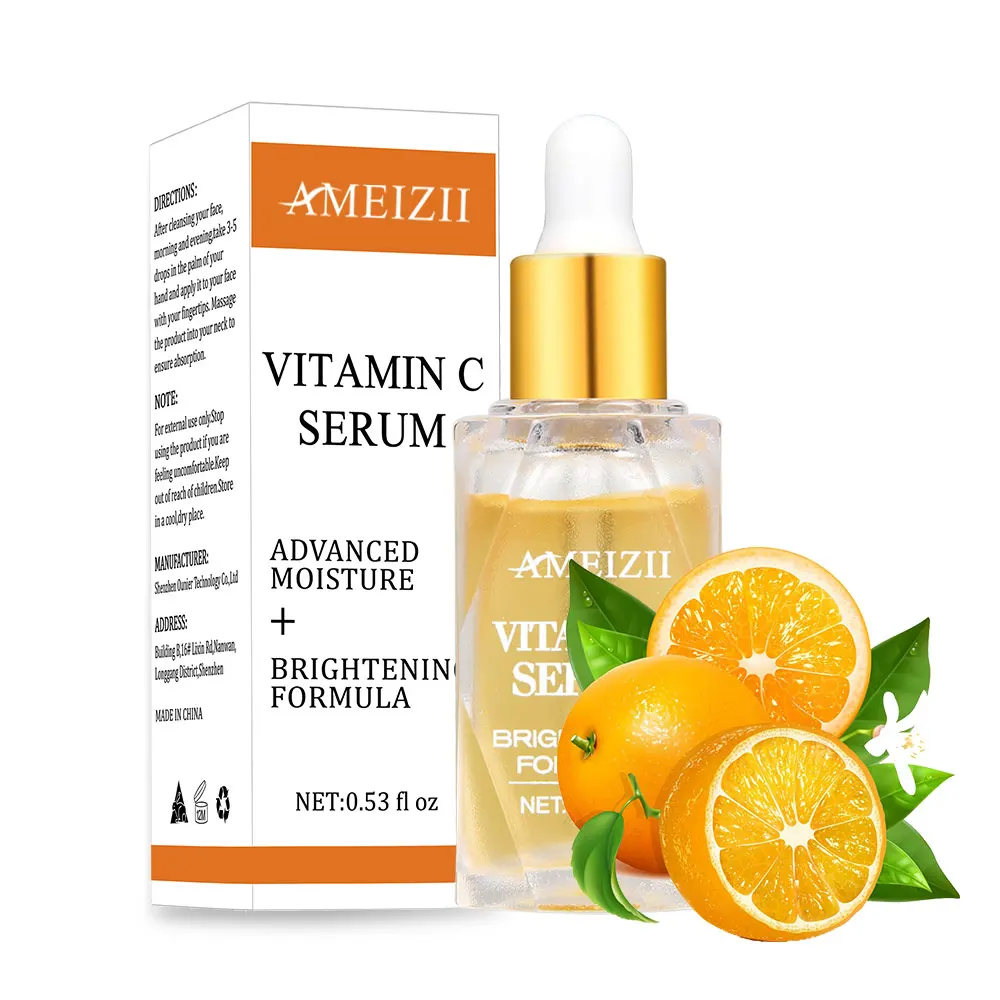 

Private Label Natural Vitamin C Serum Skin Brightening Essence Face Whitening Bleaching Moisturizing Esencias Soins Du Visage