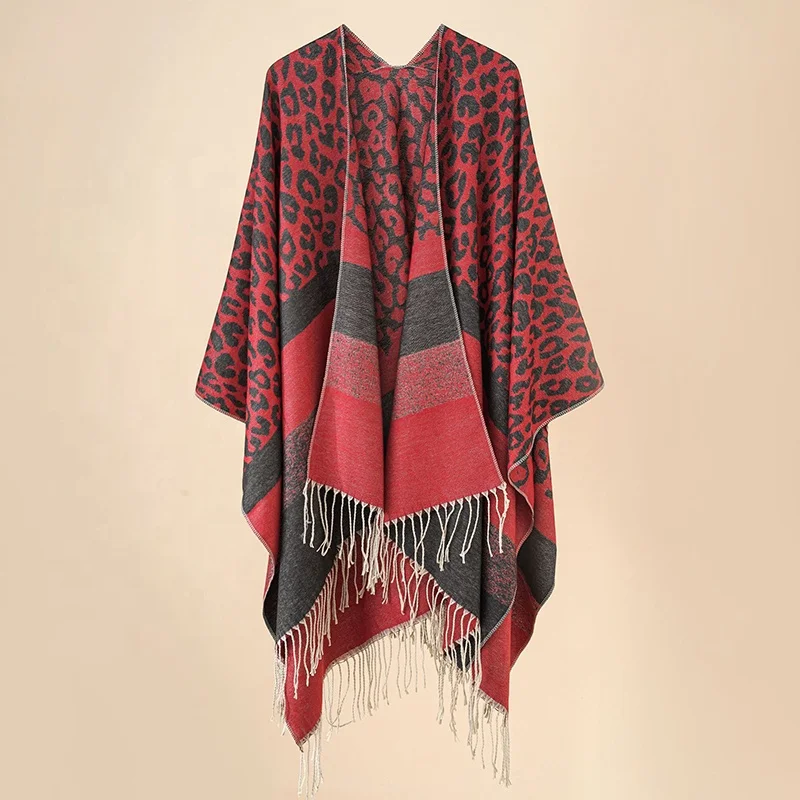 

Women's Winter Vintage Poncho Capes Tassel Blanket Shawl Wrap Cardigan Coat