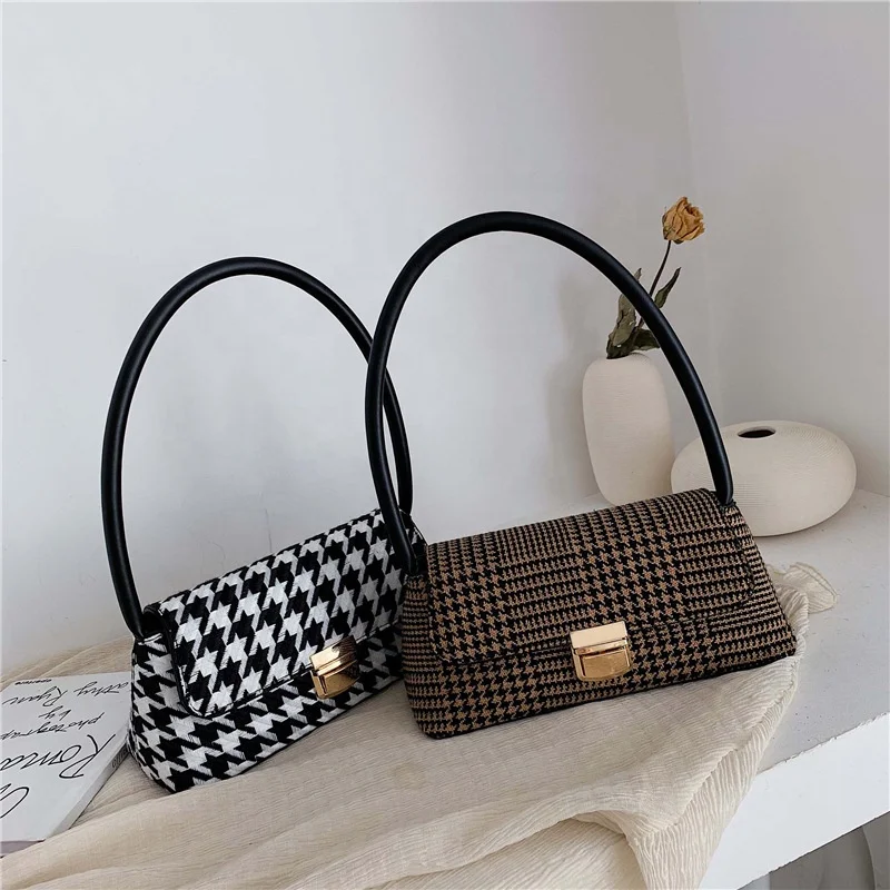 

New Arrival Retro Long Portable HandBag Large Capacity Trendy Square Handbags For Women, 2 colors