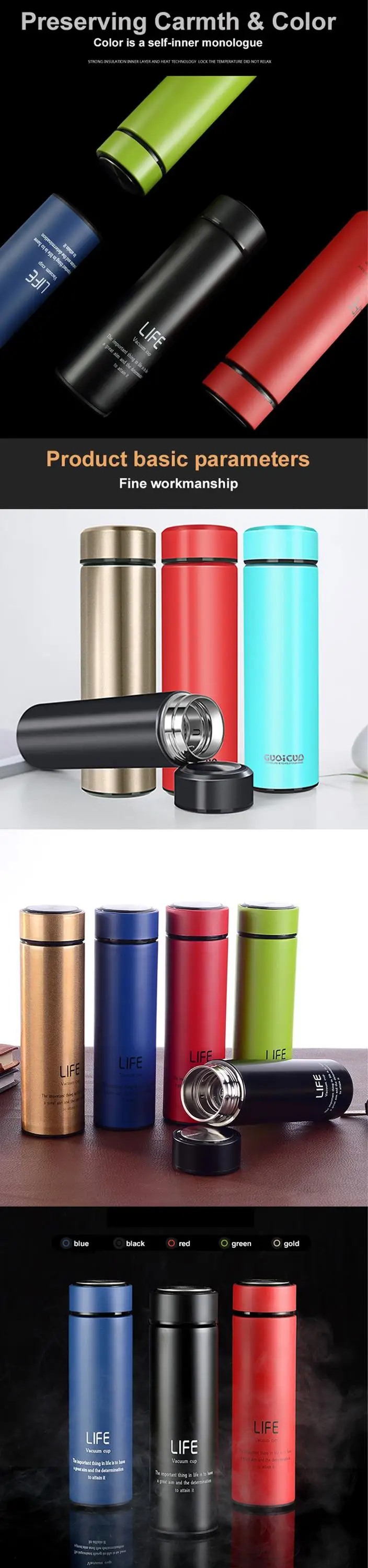 China manufacturer insulate tumbler fashionable business vacuum cup nano alkaline water flask VRVFB1787