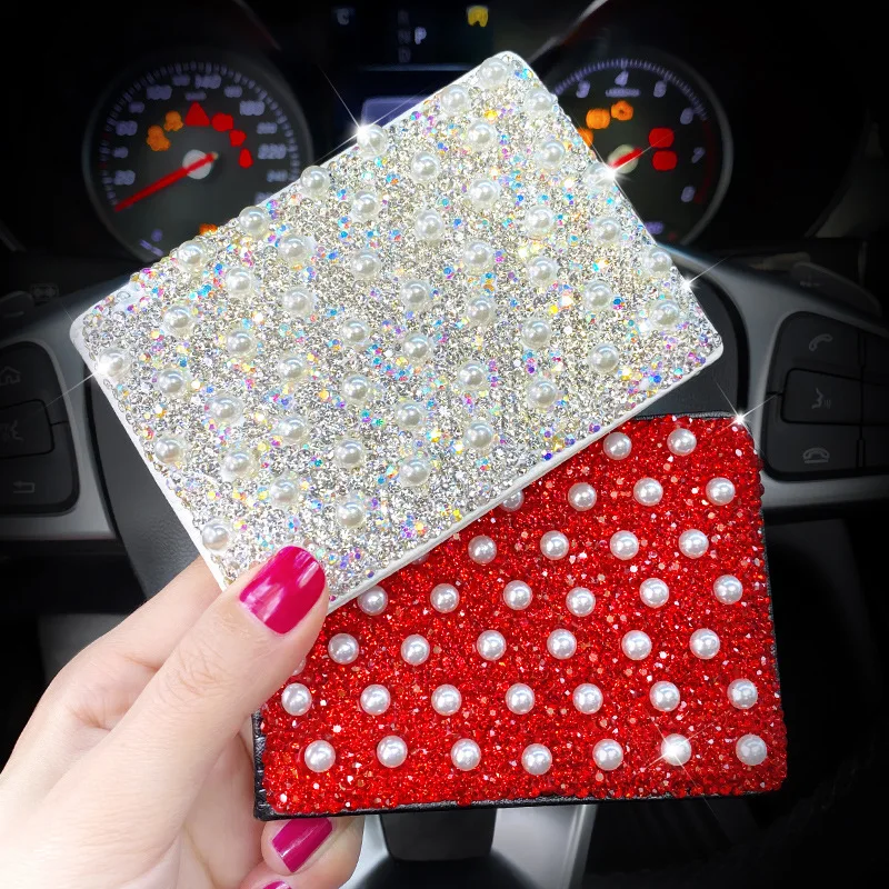 

Car driver's license leather case creative diamond pearl driver's license protection case card bag
