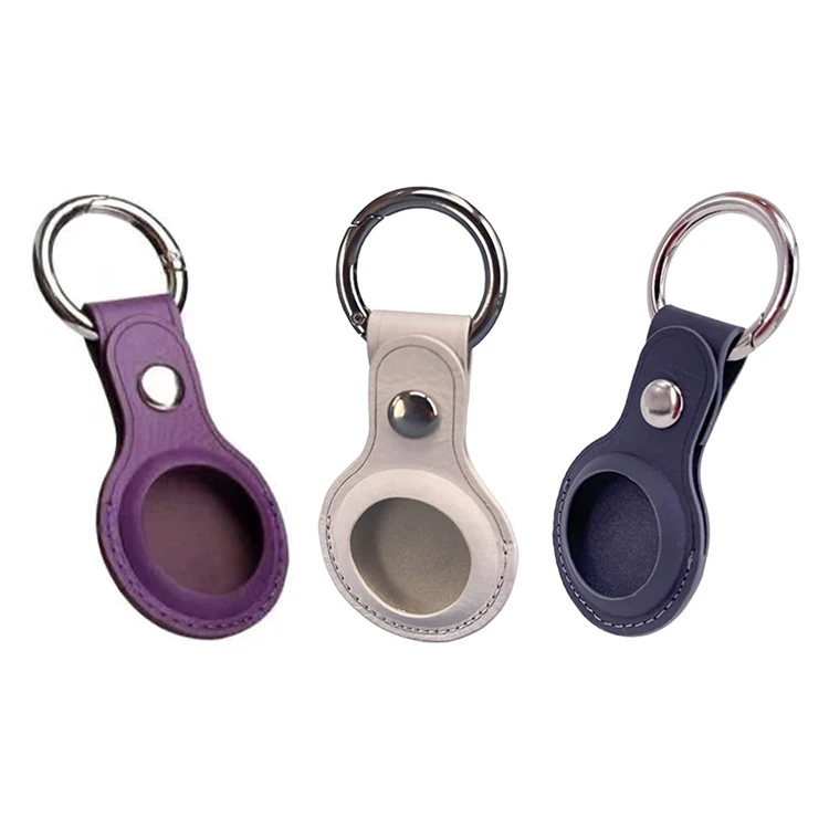 

Air Tags Accessories Protective Case For Airtags Dog Collar Smart Leather Pu Silicone Keychain Hang Tags Keyring Case Airtag