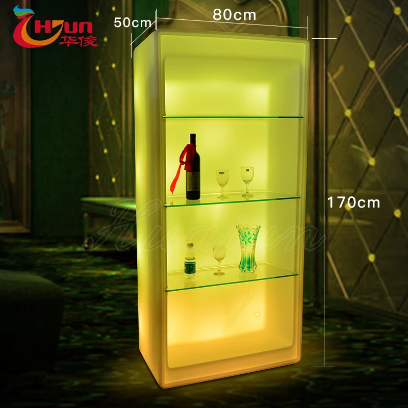 2021 Colorful Pe Led Light Display With Glass For Bar Buy Bar