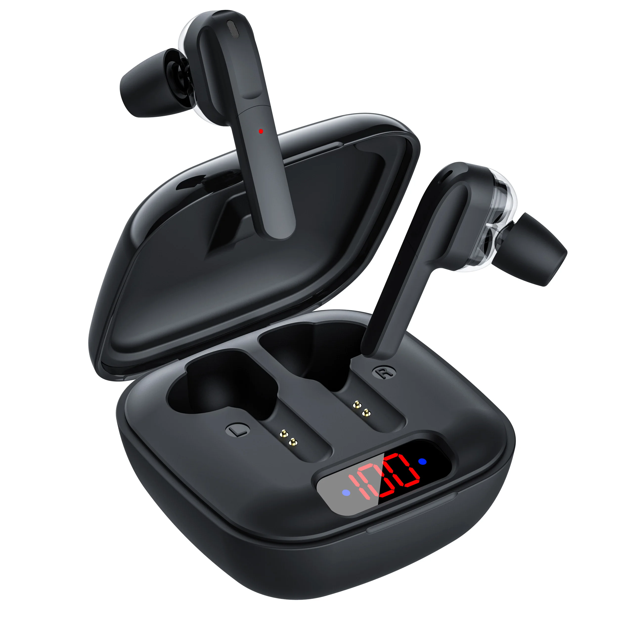 

High quality Dual Dynamic Drivers 3D Stereo Sound TWS HIFI perfect sound earphones with digital display