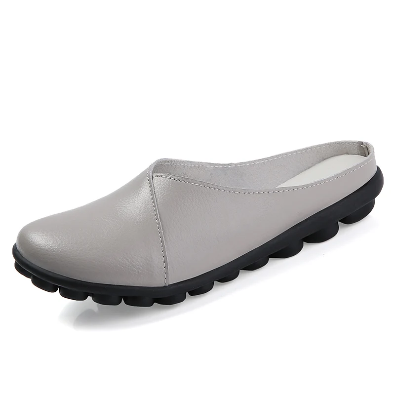 

Closed office custom flat pointed leather shoe for women