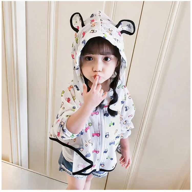 

Girls sunscreen clothing summer thin coat fashion children air conditioning coat