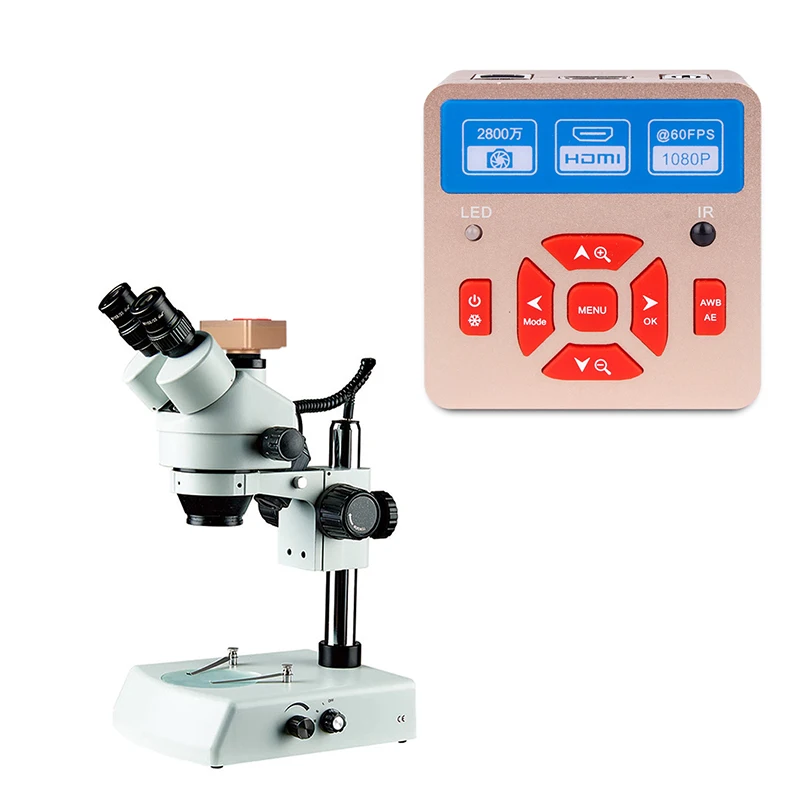 KUAIQU High Quality 28MPs Microscope Eyepiece Camera Full HD 1080P 60FPS USB Video Digital Microscope Camera