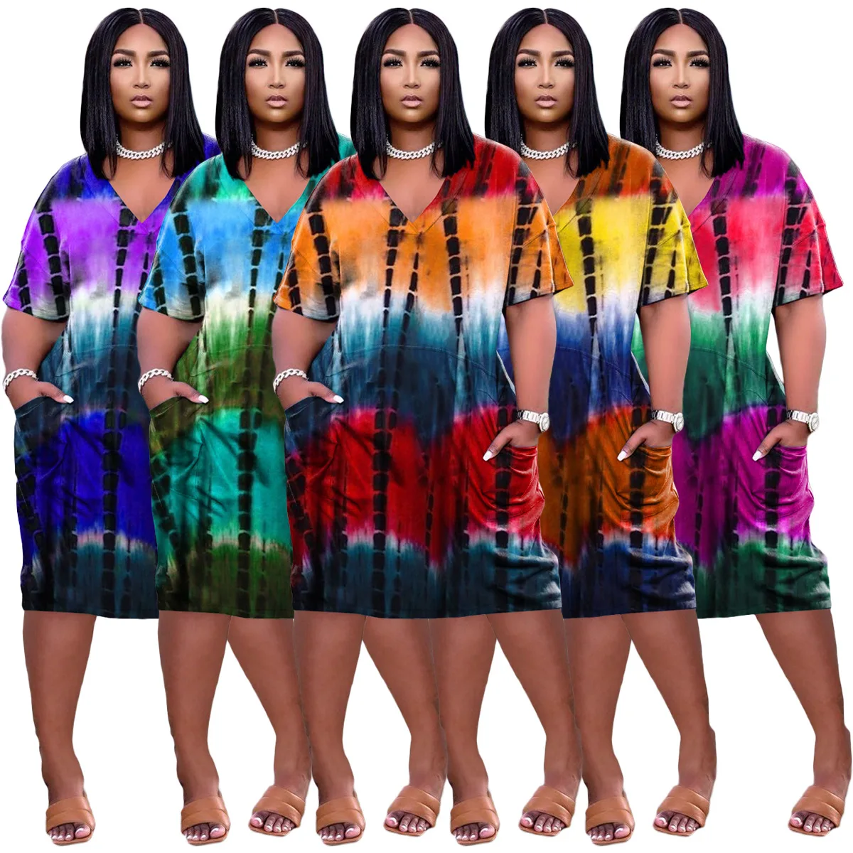 

plus size women's dresses suits set for women 2021 sexy nepal bright elegant fitted good multicolours club dresses