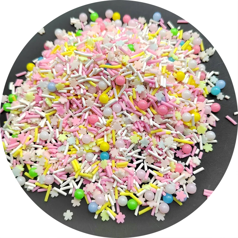 

500g Polymer Clay Flower Sprinkles Slime Mix Beads Home Party DIY Decor Mini Confetti Nail Beauty Slime Filling