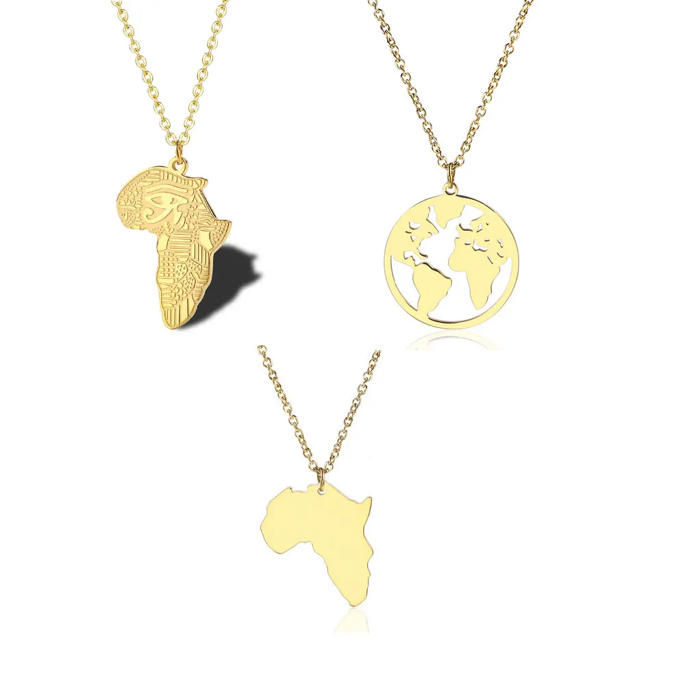 

Factory Custom Oem Odm All National Urban Africa Somalia Florida Venezuela World Lebanon Pakistan Jamaica Map Pendant Necklace, Yellow /white /rose gold