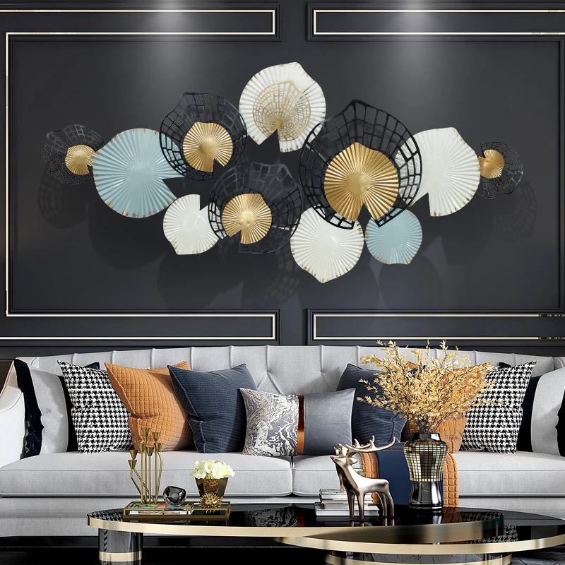 

Nordic metope background wall metal light luxury wall decoration, Shown in figure