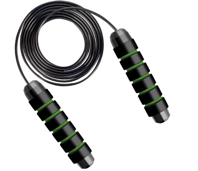 

Durable Heavy Exercise Weighted Skipping Speed Jump Rope Steel Ropes Speed Jump Training For Fitness, Black blue red green