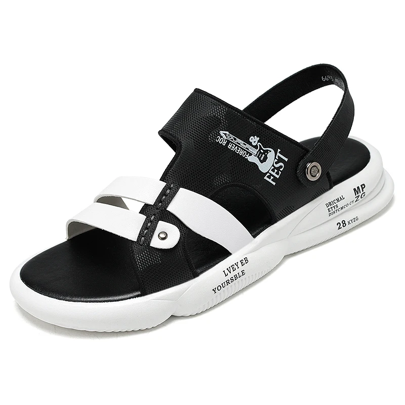 

Men's summer flat casual shoes slipper sandals new design beach shoes 2021 men's sandals, Optional