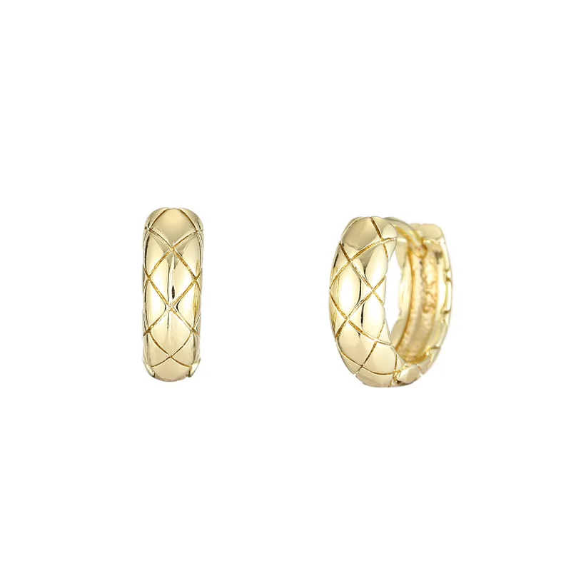 Fashion Charm Real 925 Sterling Silver Minimalist Effect Geometric Hoop Earrings for Women Unisex Party Jewelry Gift