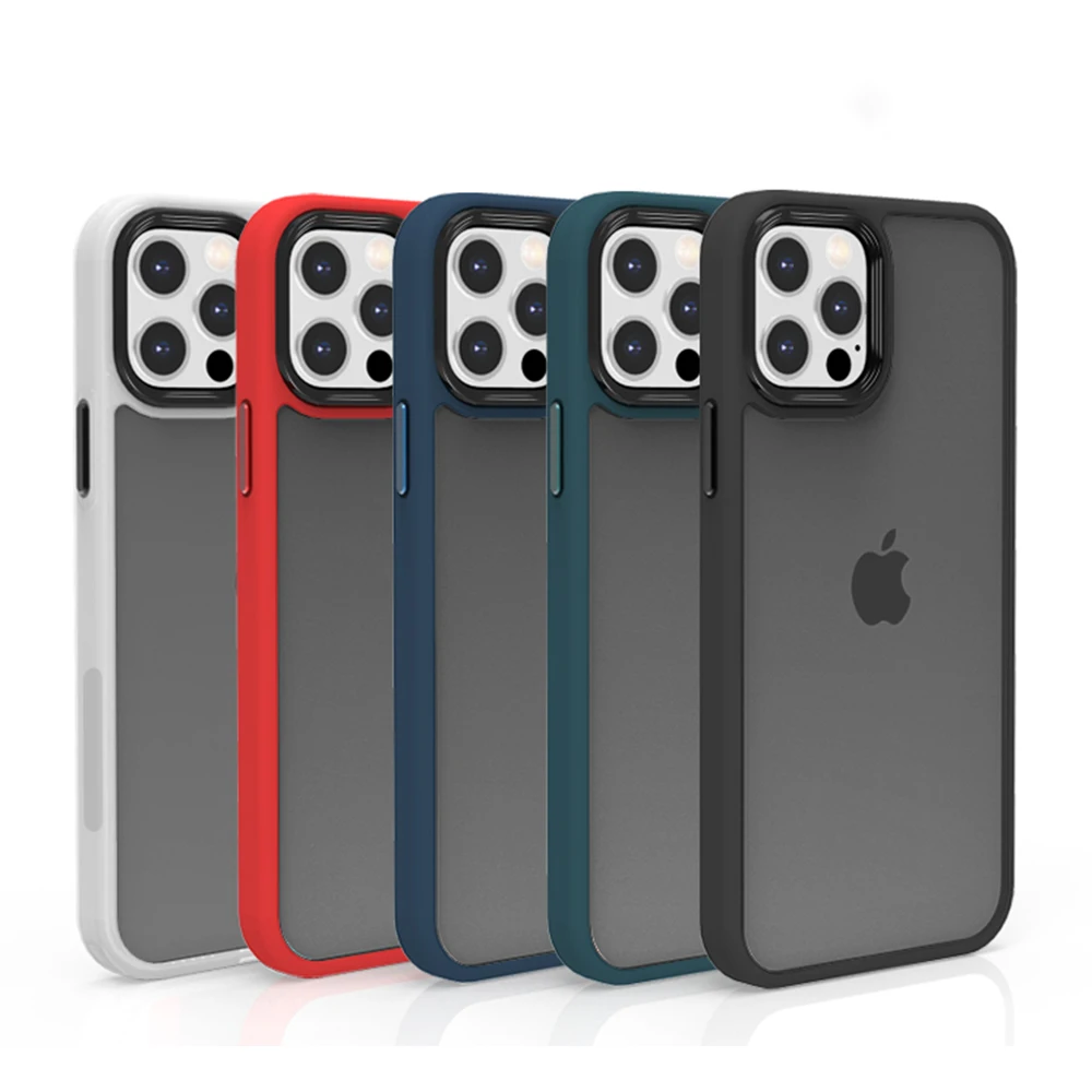 

Anti-Fingerprint Matte Black TPU Frame PC Hard Back Cover for iPhone 11pro 12pro Max Xr Se Cell Phone Case