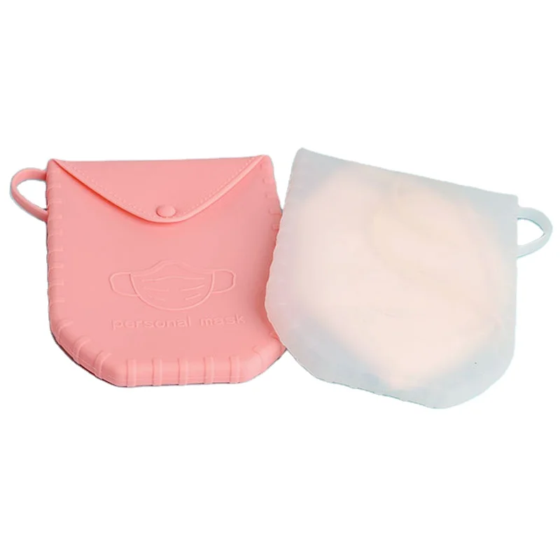 

Silicone face mask storage box portable mask case portable masks storage