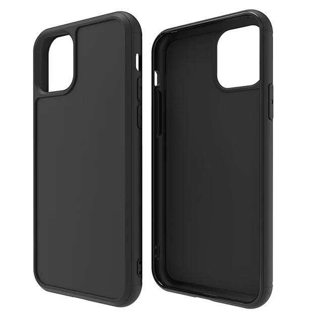

For iPhone 11 6.1 inch universal material cell phone case tpu pc material phone case phone, Black