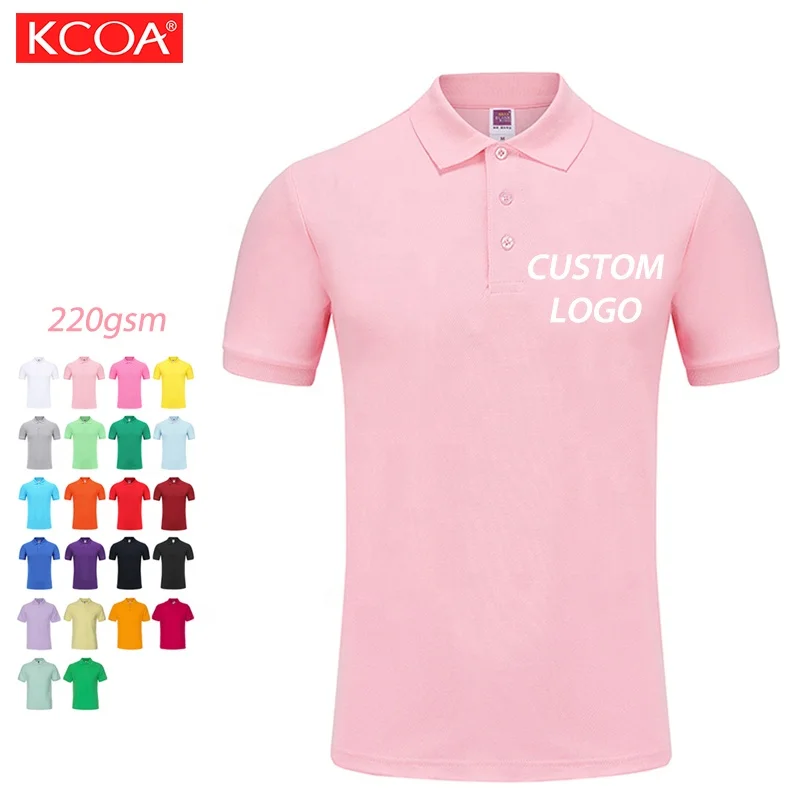 

In Stock China Plain Color Summer Cotton Camisas Polo T-shirt For Men