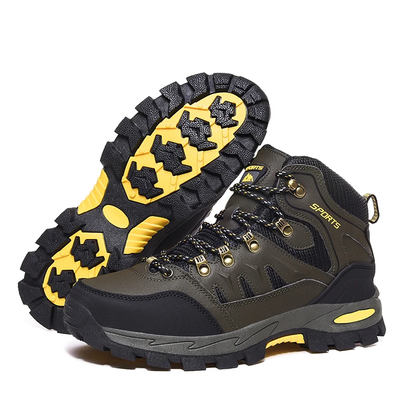 

Wholesale High Quality Outdoor Sports Climbing Trekking Boots Professional Waterproof Men's Hiking Shoes, Gray, green, black, pink