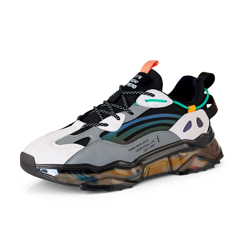 

2022 Comfortable New Style Youth Thick-Soled Trendy Shoes Fashion Breathable Sneaker for Man Sports Footwear, Optional