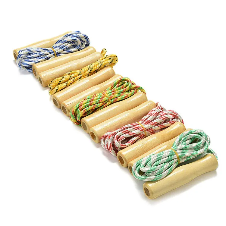 

Wood Grip Handle Children Kid Fancy Gym Fitness Skipping Ropes