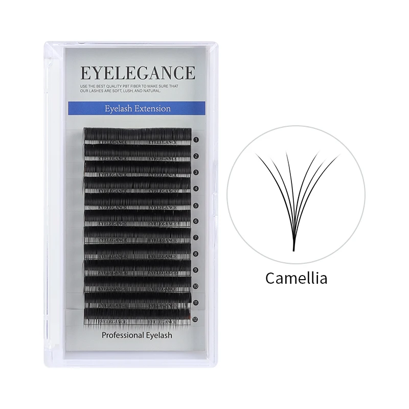 Camelia Lash Trays Wholesale Matte Dark Black Volume  Eyelash Extensions Cashmere Lash Extension Supplies