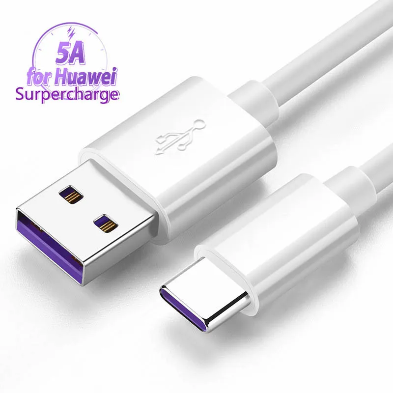 

TPE Copper USB C Charging Cable 5A Fast Charging USB Type-C Cable in Stock, White