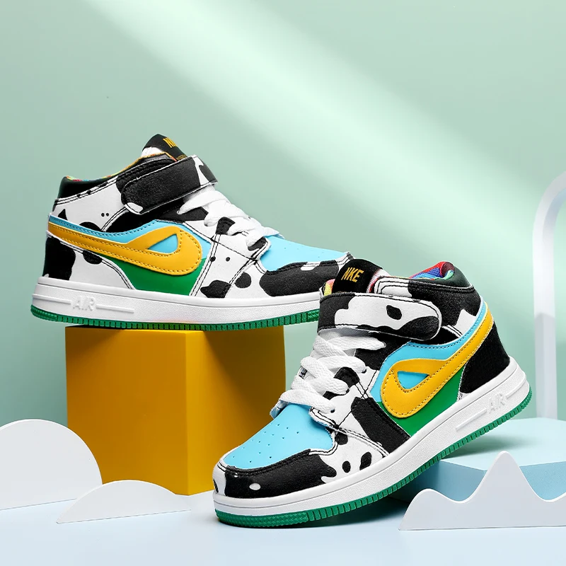 

New Light children Sport Shoes Fashion Boys Basketball Shoes Breathable Spring Autumn Kids Running Shoes Blue, Customized