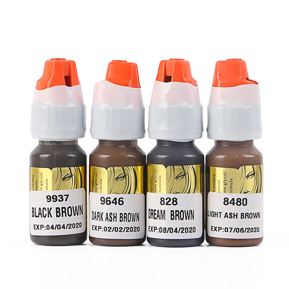 

Lushcolor permanent makeup cosmetics lip gloss magic pink lip semi cream keep lip lightening, Dark brown