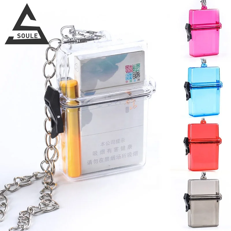 

Acrylic Cigarette Case Plastic Pack Tobacco Weed Wholesale Waterproof Custom Smoking accessories, Transparent