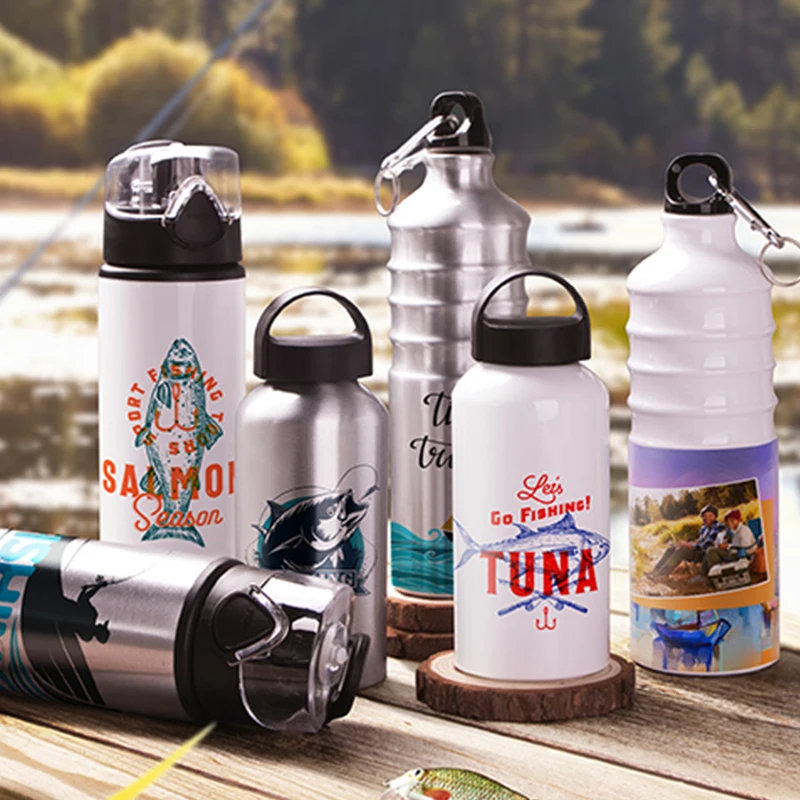 

Promotion Gift Outdoor Aluminum Water Bottle Reusable Custom Full Wrap Print Bottle