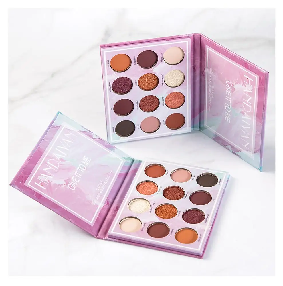 

HANDAIYAN Two Model Eyeshadow Palette Rich Color Pearlescent Matte Eyeshadow 12 Colors Eyeshadow Beauty Cosmetic Palette