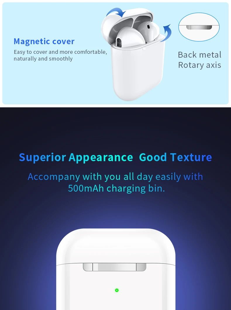 New arrival BT 5.0 earbuds portable earphone stereo earbuds i19 - ANKUX.COM