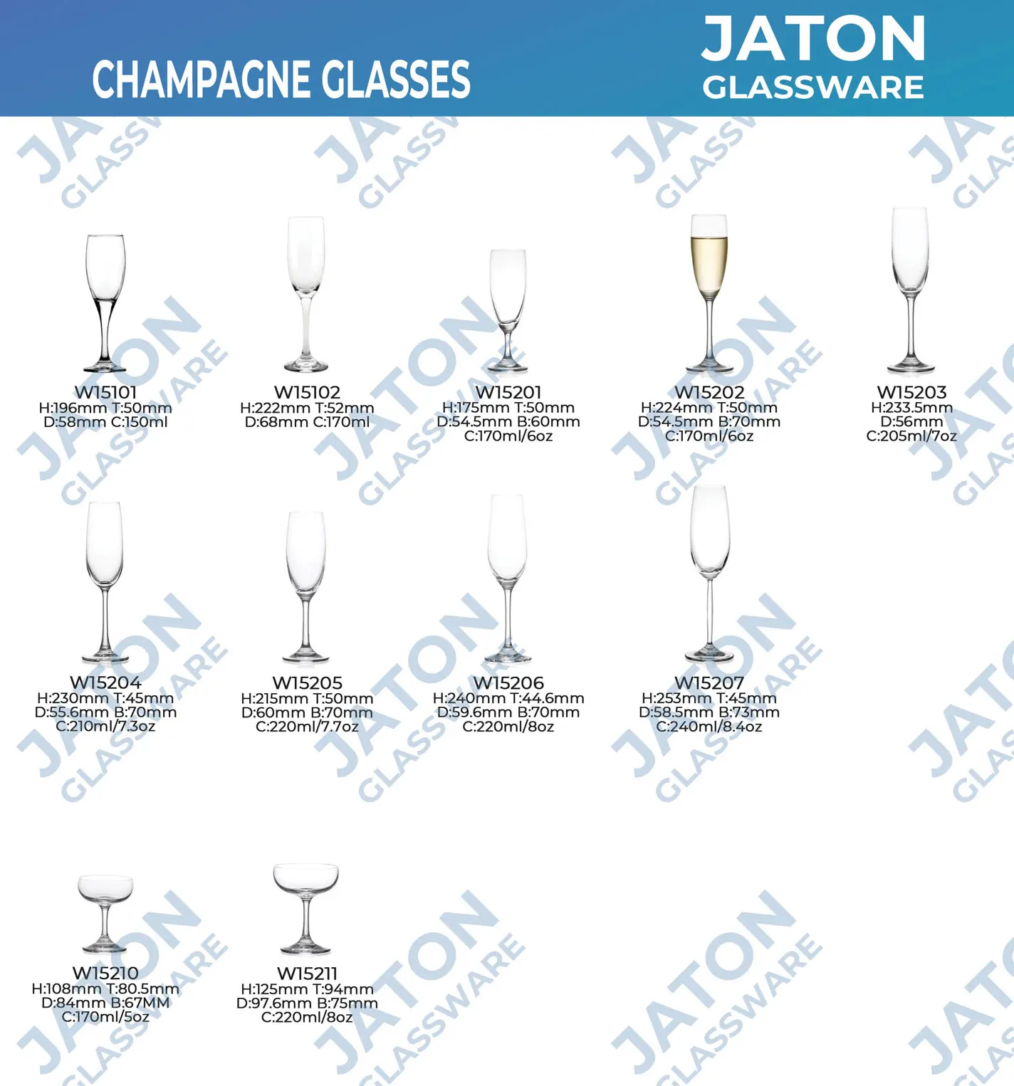 cylinder champagne glass