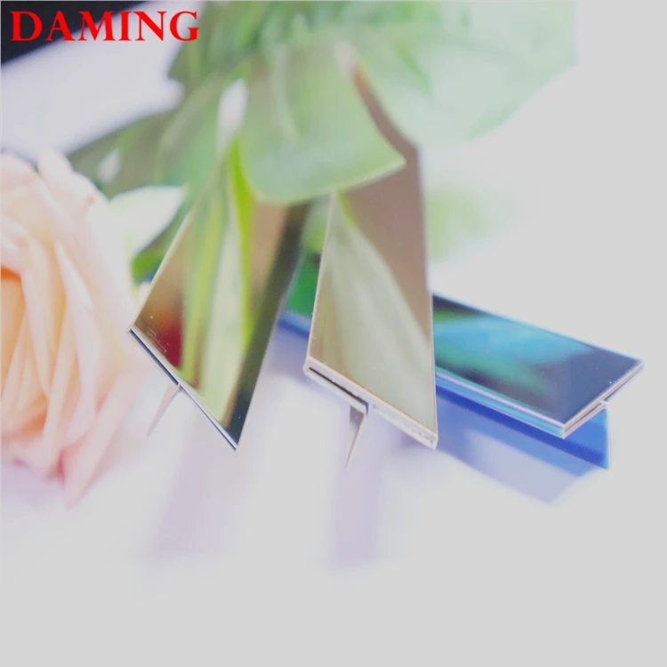 
304 stainless steel decoration profiles rose gold t channel metal strip for tiles 