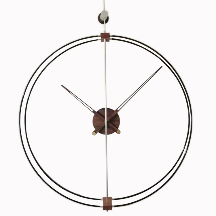 

Factory High Quality metal wall clock wall watch Minimalist Spanish large 3d diy metal modern wall clock
