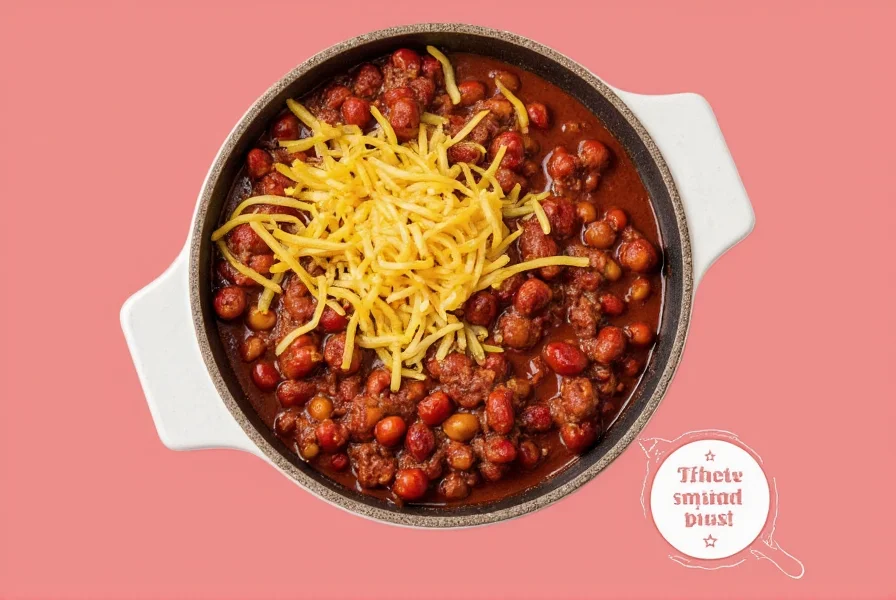 Chili served with various toppings