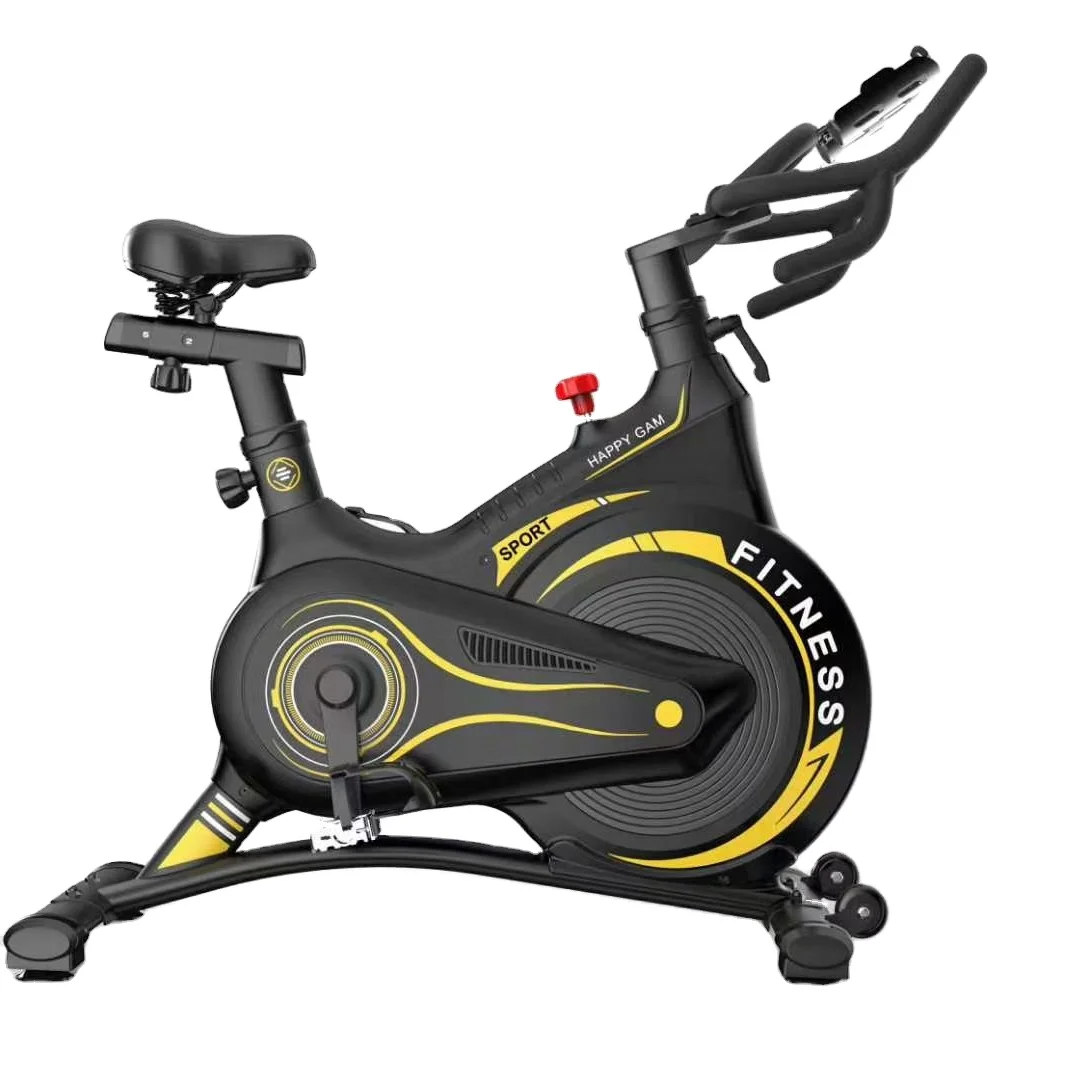 

Home Use Magnetic Spinning Bike with Adjustable Resistance,spinning bike, Black and yellow