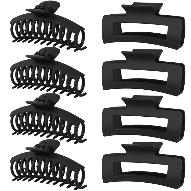 

8pcs 4.3 Inch Large Hair Claw Clips Thin Thick Curly Hair Big Matte Banana Clips Strong Hold jaw clips