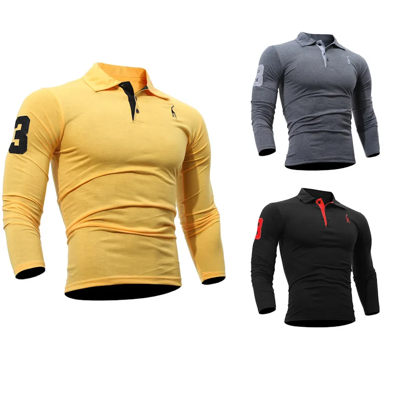 

Small MOQ long sleeve polo shirt high quality mens custom embroidered or print logo t shirt polo factory polo t shirt wholesale