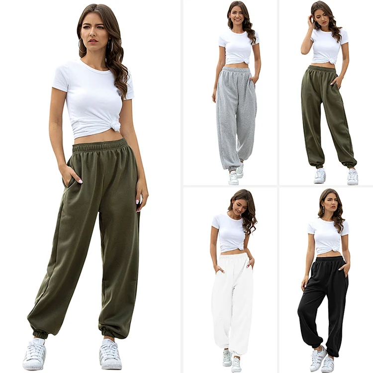 

High waist Women's Spring Pants & Trousers Casual Women's Trousers Plus Size Pants sweatpants Jogger Pants Gym Jogger, Picture