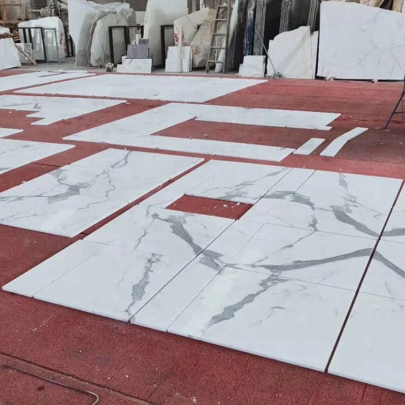 Italian 1cm White Marble Tile Super Thin Tiles For Hotel Project Italian 1cm White Marble Tile Super