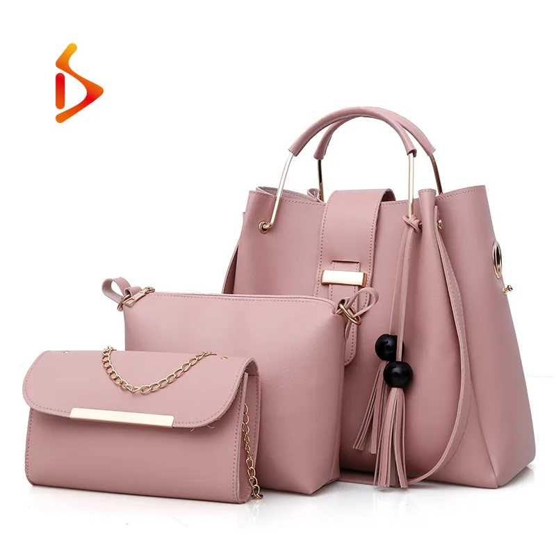 

Wholesale Ladies Purses 3pcs Set Handbags For Women Large Capacity Bags