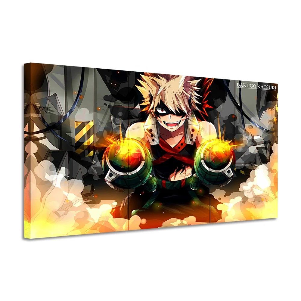 

Wholesale 3 Pieces My Hero Academia Japanese Anime Painting Home Decor Wallpaper Stickers Sofa Background Decor Canvas Artwork, Multiple colours