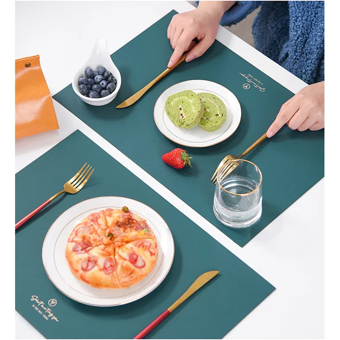 

Placemats for Dining Table Mats Set Easy to Clean Wipeable Washable Outdoor Placemats for Dining Kitchen Table Placemats, Various color for option