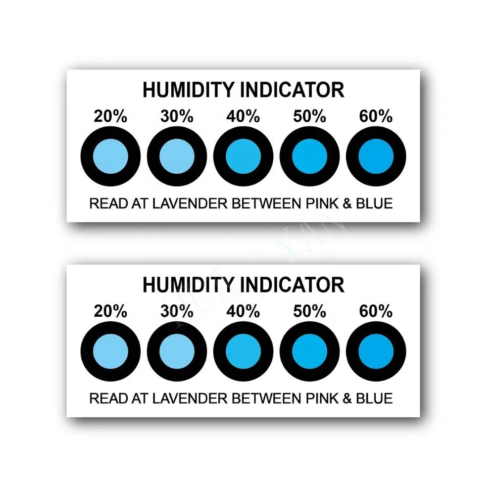 
High Quality Moistureproof Packing Humidity Indicator Paper Sheet manufacturer 